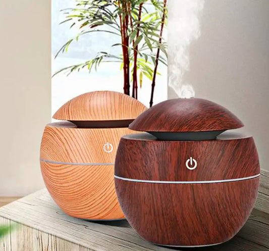 200 ML Mini Air Mushroom Wood Grain Humidifier